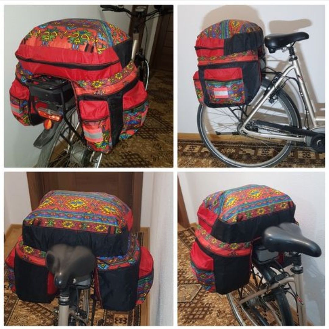 Geanta nouă bicicleta, moped 2 + 1, coburi impermeabile unisex