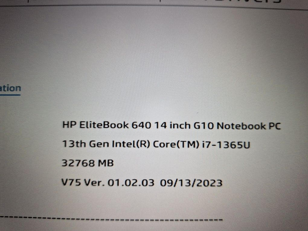 HP 640 G10,i7,32 gb ram,SSD 1 TB,nou