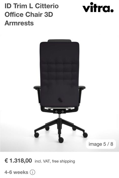 120 броя VITRA ID TRIM Sierra Grey Премиум Офис стол