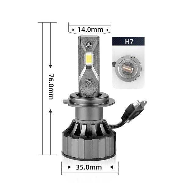 Set 2 becuri cu led H7 9-36V, model V20 , 120w 12000lm 6000k, CANBUS
