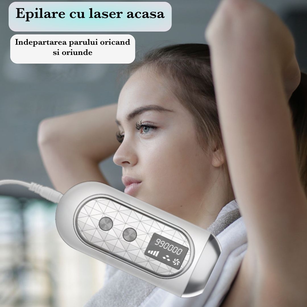 Epilator IPL PREMIUM, epilare definitiva, sigur, eficient, 990.000 Pul