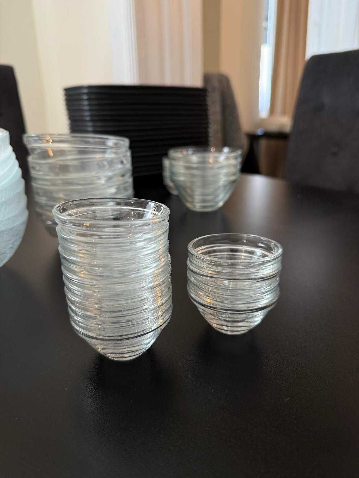 Mini boluri din sticlă pentru sos, set de 18 bucăți