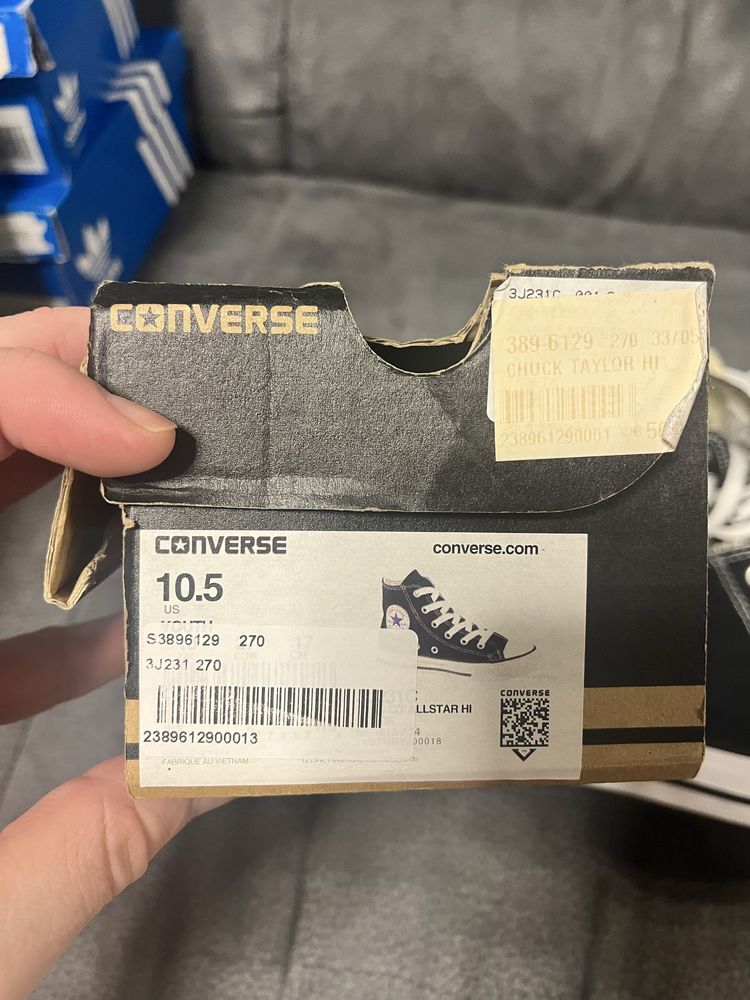 Converse черни високи