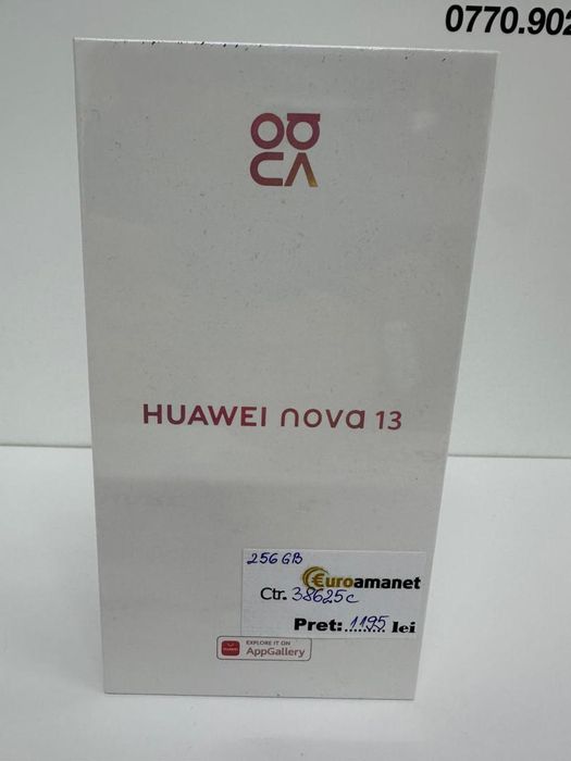 Telefon mobil Huawei nova 13, Dual SIM, 12GB RAM, 256GB, Black -I-