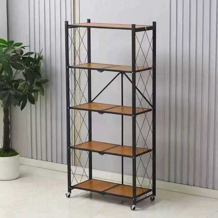 Металлическая и деревянная полка для кухни, стойка, кухонный шкаф