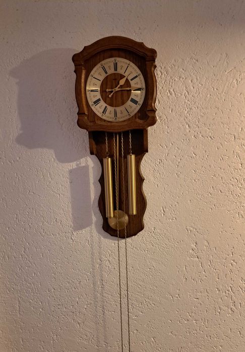 Ceas de Perete Antic cu Pendul și Greutăți - Mecanic, ANKR