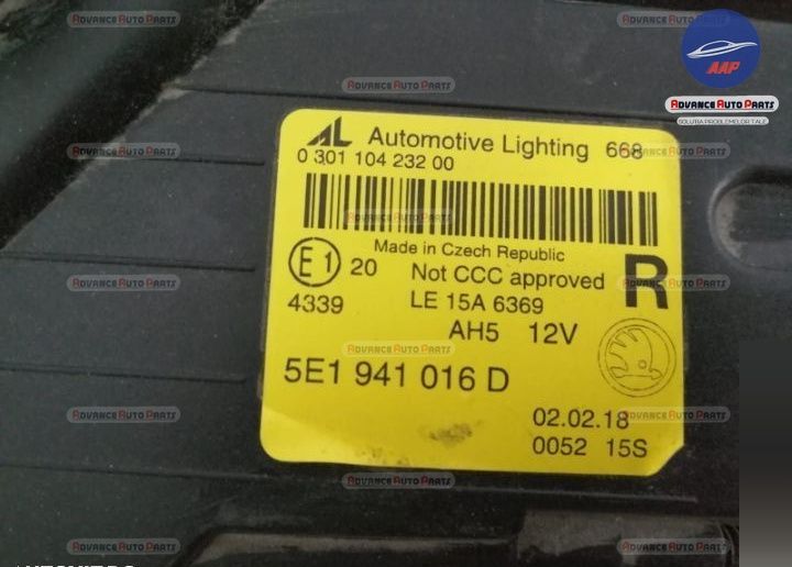 Десен фар пълен LED оригинален Шкода Октавия / Skoda Octavia 3 [фейсли