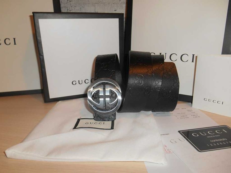 În stoc Gucci Curea pentru bărbaț, femeie piele 93-09