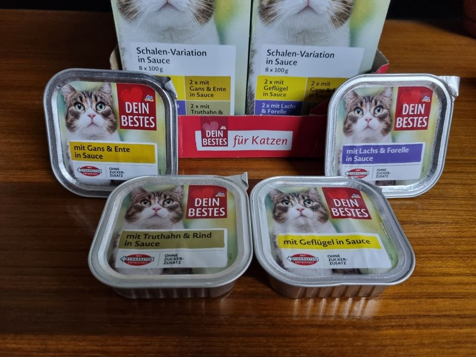Hrană umedă pisici Dein Bestes – 8×100g (mix sortimente)