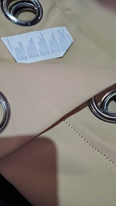 Set 4 perdele MIULEE, 140x280 cm, opace, cu inele, bej