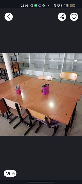 Срочно продам парты школьные и стулья