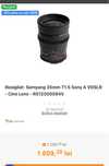 Vand Samyang 35 F1.5 mintura Sony E