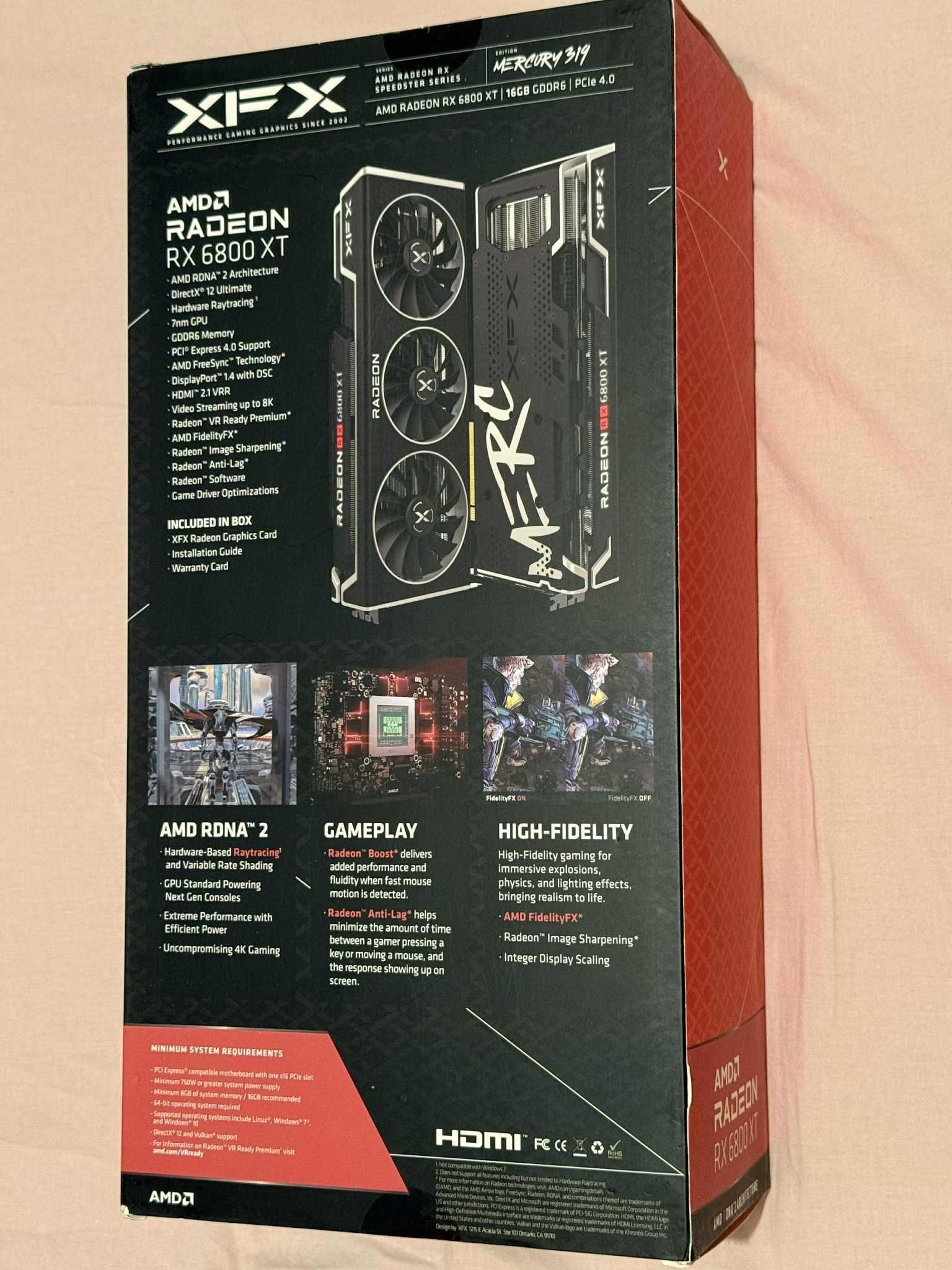Продавам XFX Radeon RX 6800 XT MERC 319 BLACK – 16GB GDDR6