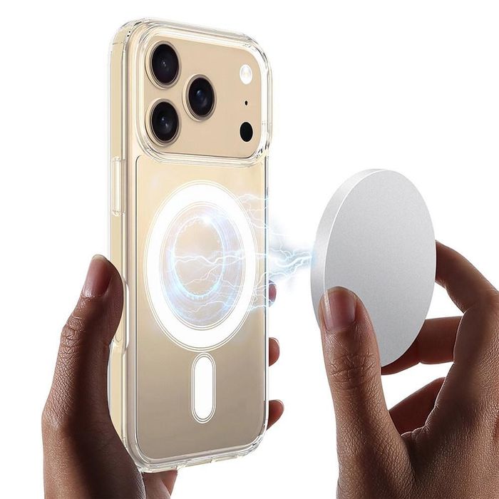 Прозрачен magsafe кейс за apple iphone 17 pro max