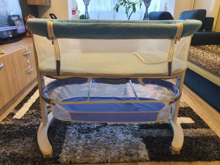 Pătuț cosleeper albastru