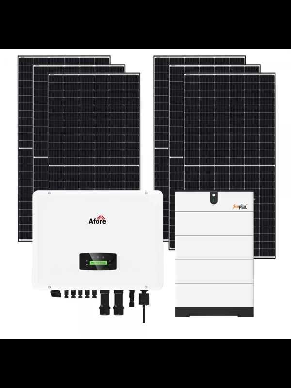 Трифазна автономна соларна система 10kW + 5.12 kwh литиева батерия