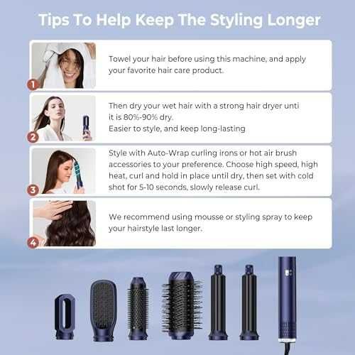 Нов 1000W мултифункционален сешоар и стилизатор с приставки за коса