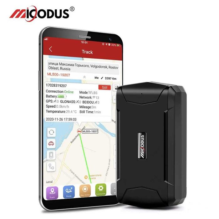 Беспроводной GPS трекер Micodus для автомобиля и.т.д — контроль 24/7!