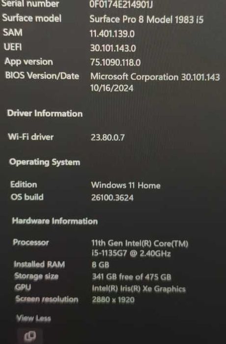 Vand Tableta/PC Microsoft Surface Pro 8