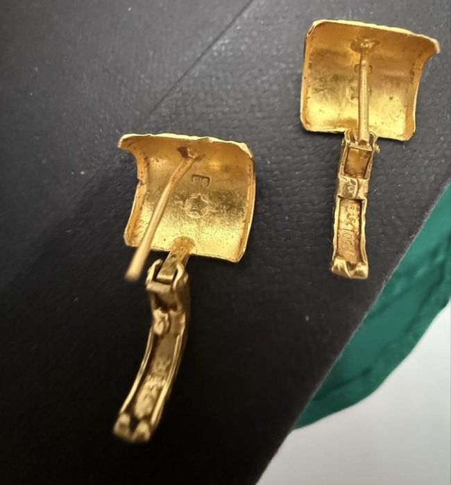 Cercei din aur 22K– model elegant, lucrătură fină