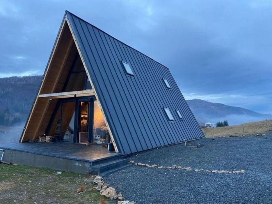 Cabane tip A-frame de locuit
