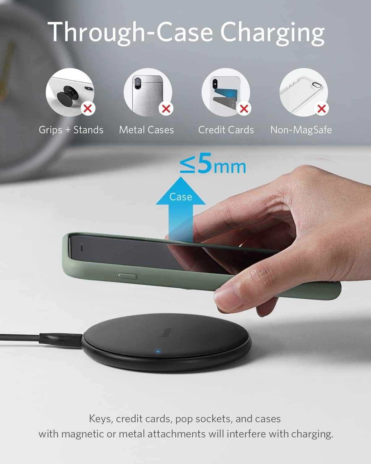Anker A2503, безжично зарядно устройство 313, Qi-Certified 10W