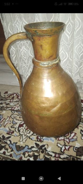 Мисдан ясалган идиш. Антикварный медный предмет.