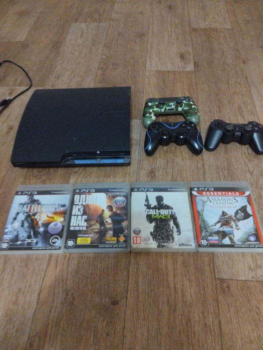 PS3 Slim 500gb + 15 игр
