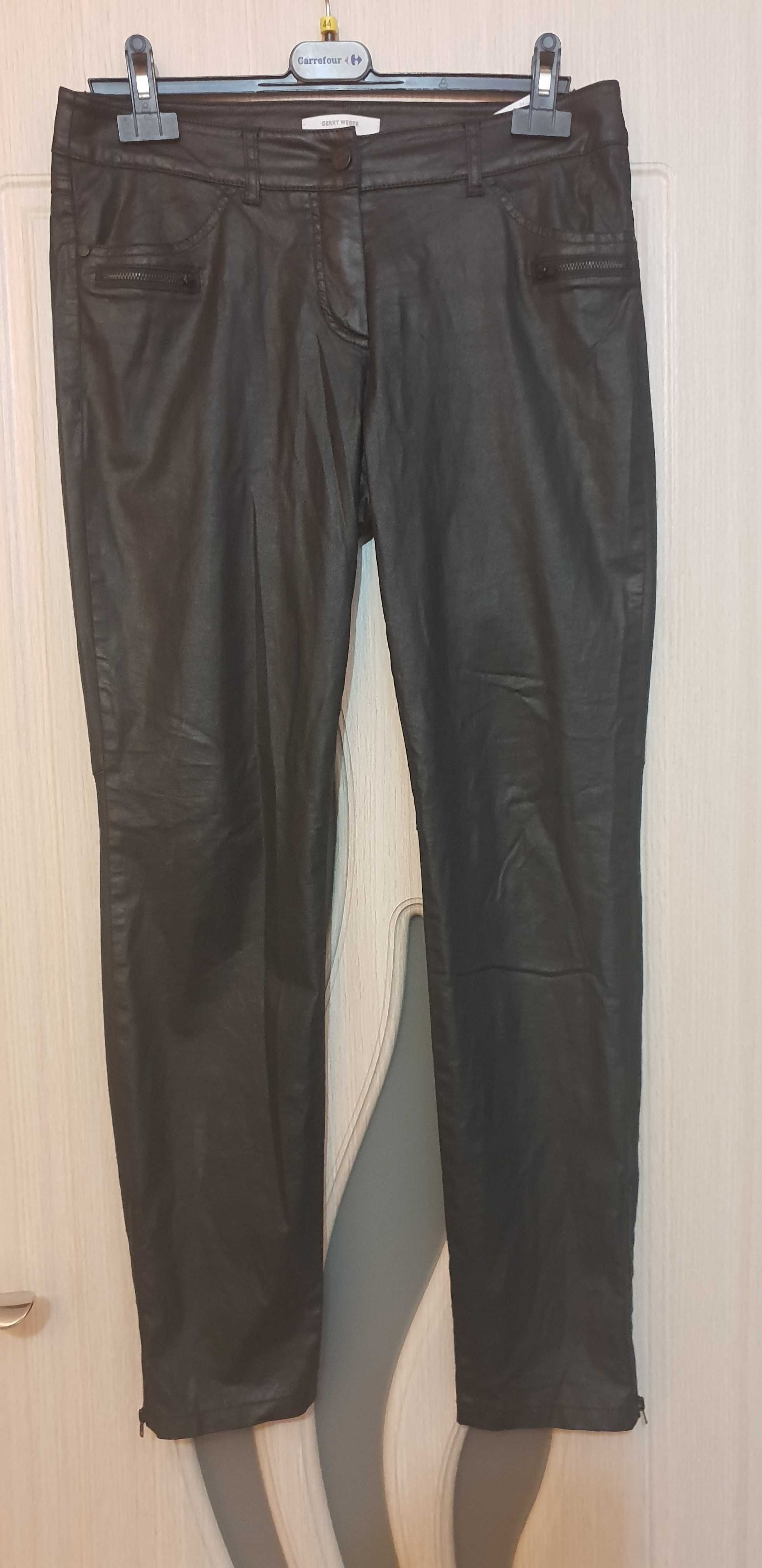 Pantaloni cerati/imitatie piele M/L Gerry Weber