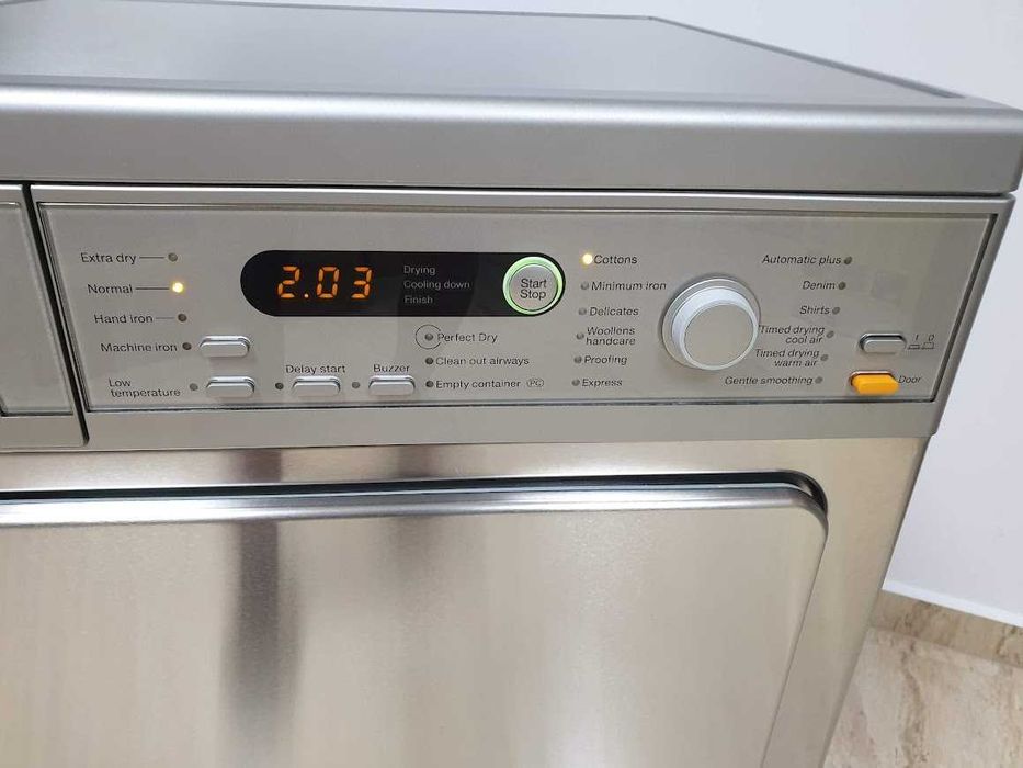 Инокс - Miele T8828C Сушилня - Подсветка - Аларма Миеле 12м Гаранция