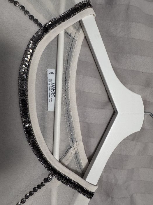 Bluza cu broderie Mango Suit