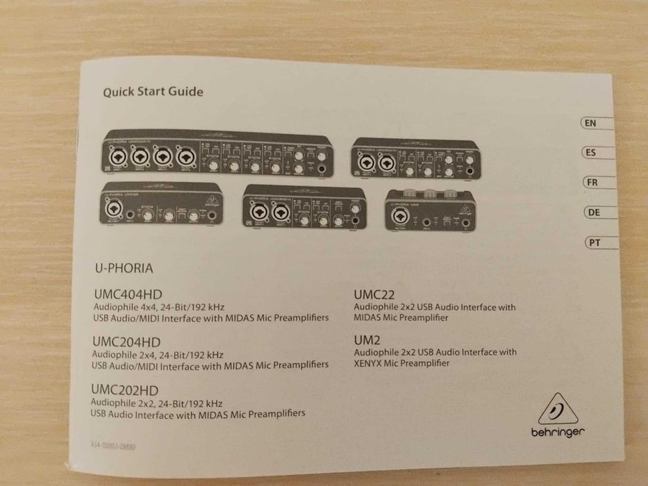 Звукова карта Behringer U-Phoria UMC202HD