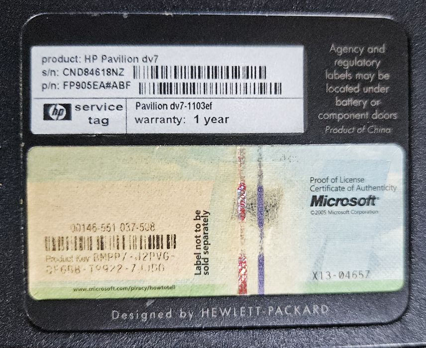 3 бр. Лаптопи - 2 бр. HP Pavilion dv7 и 1бр. Toshiba Satelite A210-14T