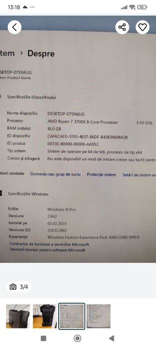 PC AMD Ryzen 3700x , 12 GB RAM, GeForce gtx 2060