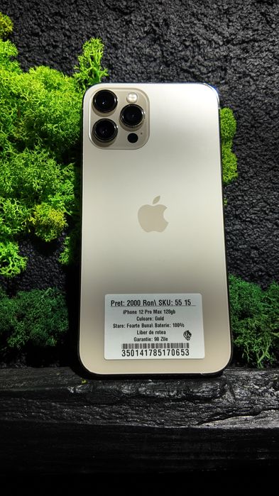 iPhone 12 Pro Max 128gb Gold Neverlocked Bat 100%/Fact+Garantie