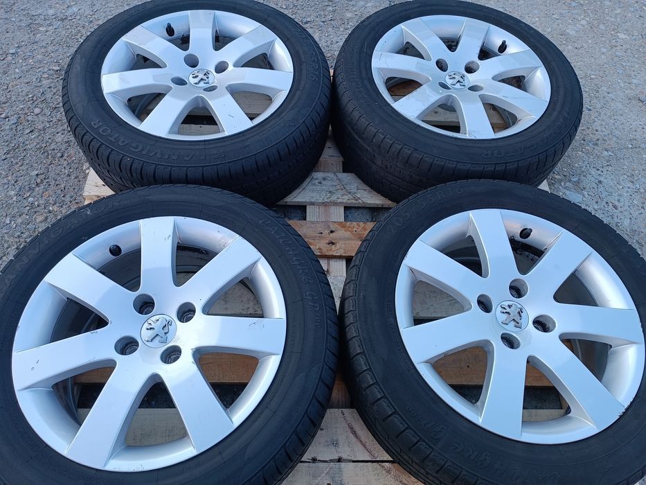 Лети джанти 16ки 4х108 Peugeot + летни гуми 205/55/16