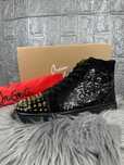Christian Louboutin Black Gold Negru Auriu Cutie High