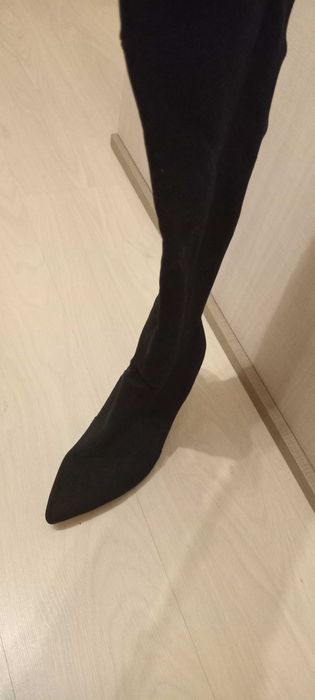 Дамски ботуши над коляно 9UK 42EU 10см ток