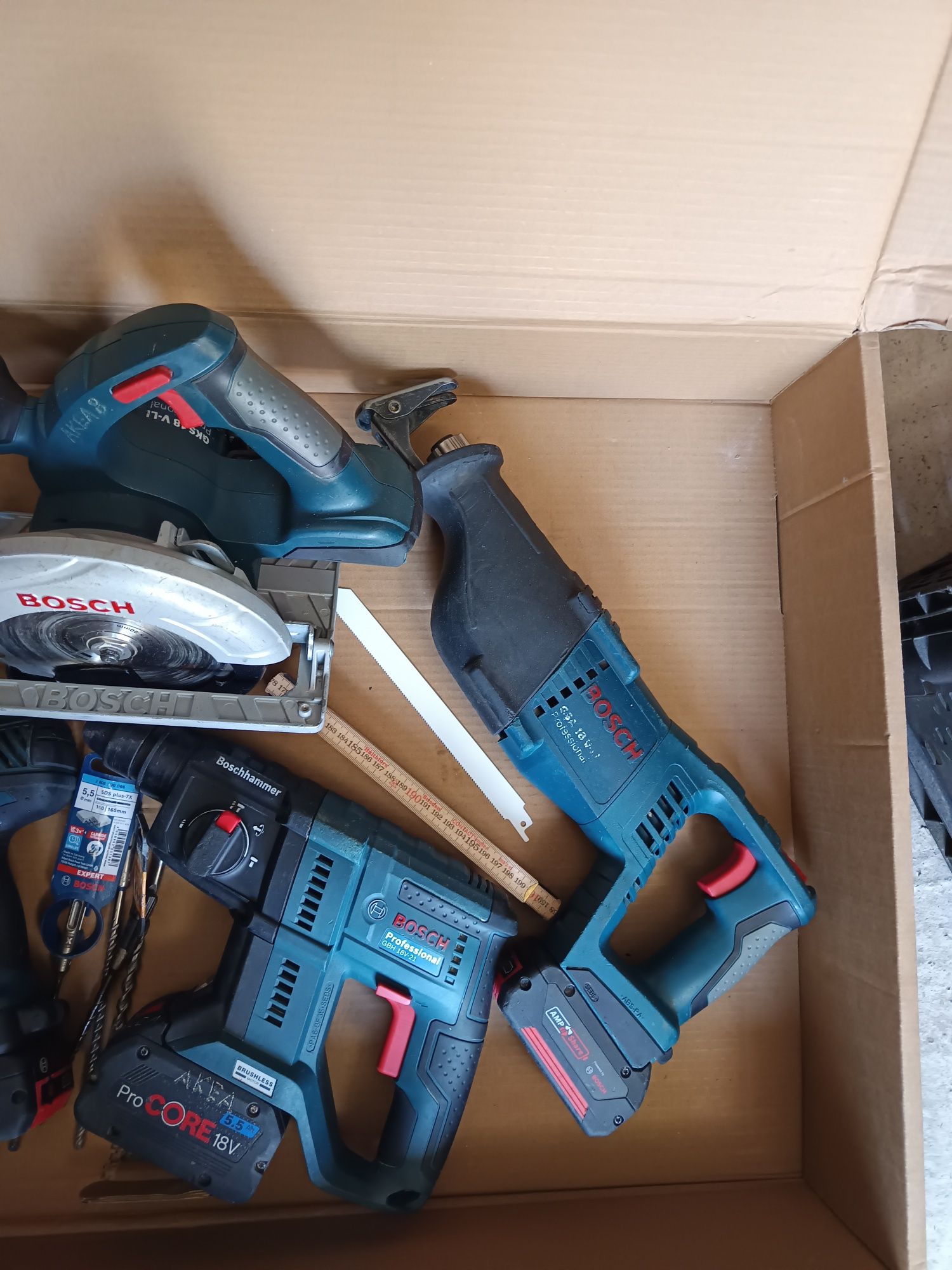 Set Bosch 18v brushless flex rotopercutor filetanta