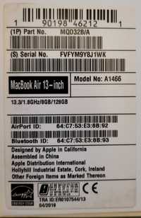 MacBook Air 13", 1,8 GHz Intel Core i5 cu doua nuclee