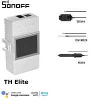 Sonoff TH Elite 20А WiFi прекъсвач с опция за датчици за температура