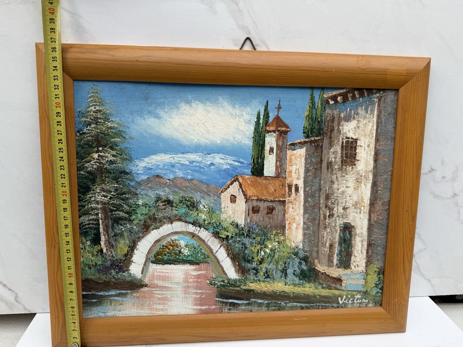 Невероятна Маслена картина с рамка, ФРЕНСКИ ВНОС