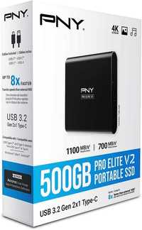 Внешний SSD PNY Pro Elite V2 500GB (USB 3.2 Gen 2 до 1100 MB/s) - NEW!