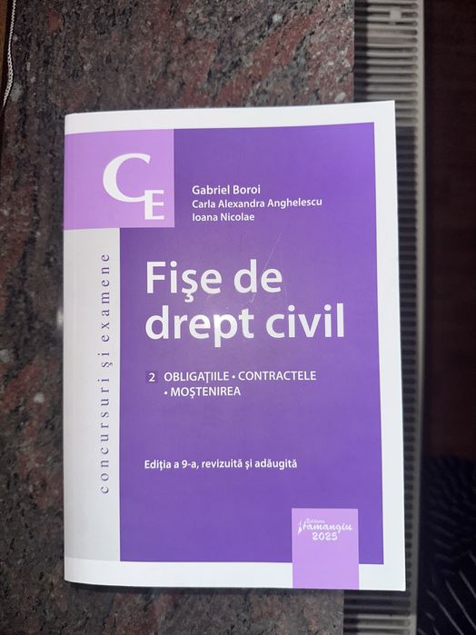 Vând fișe de drept civil. Editia 2025