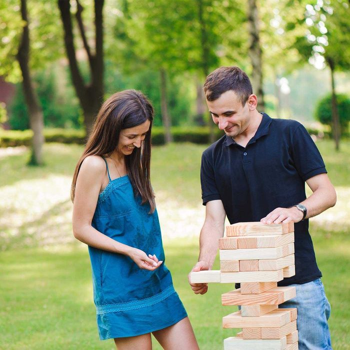 Дървени блокчета 60 броя игра за малки и големи Wooden Tumbling Tower