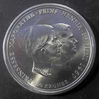 Moneda din argint 10 kroner 1967 Danemarca aniversară
