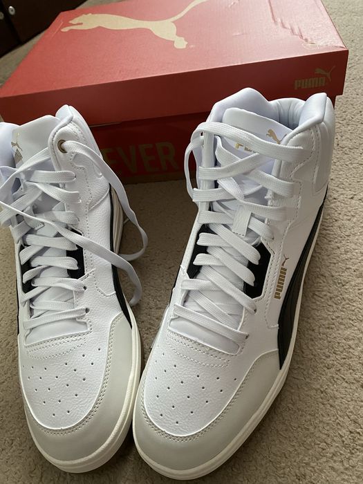 Pantofi sport Shuffle Downtown, Alb fildes, Negru, Alb optic, 9 puma