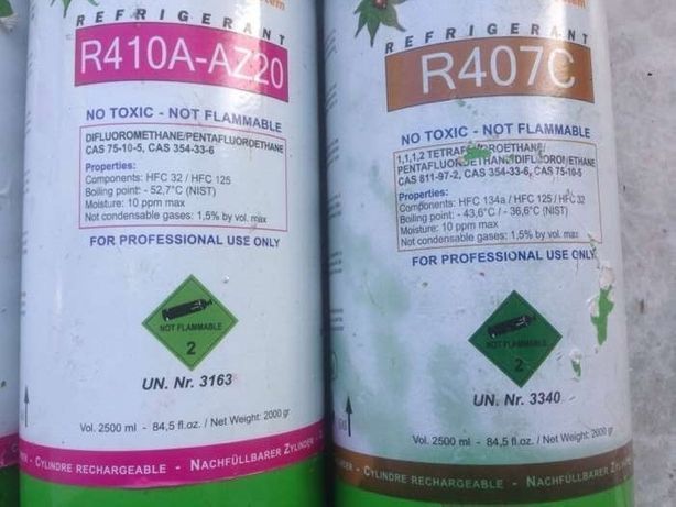 Freon in butelie 2,5 kg r407c r410a r134a r404a r32 refrigerant gaz