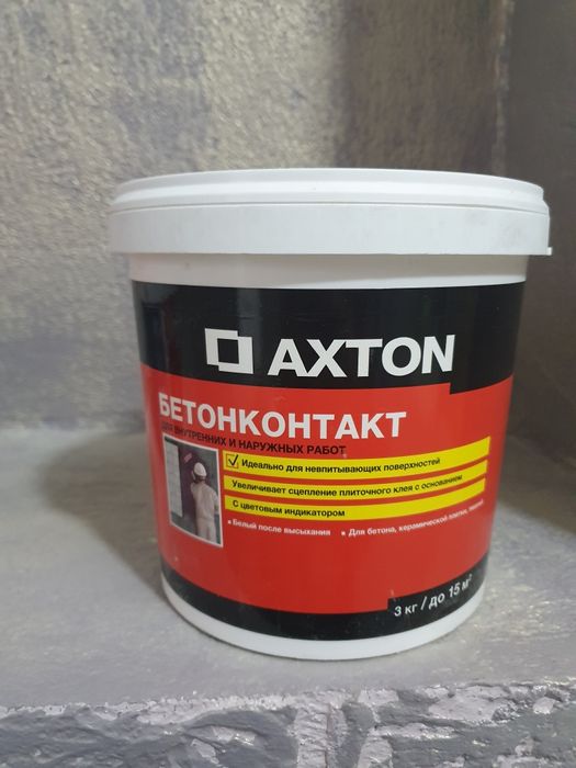 Бетоноконтакт «Axton» 3кг остатки от ремонта
