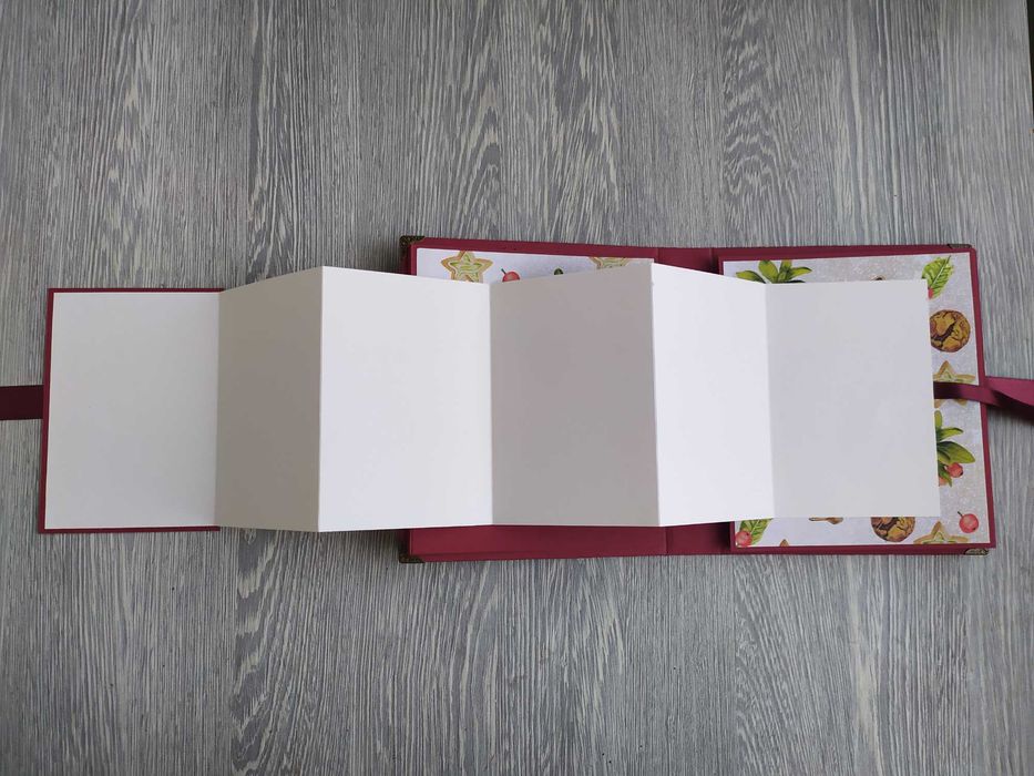 Коледен, скрапбук албум "Коледно изкушение", ръчна изработка /47.2